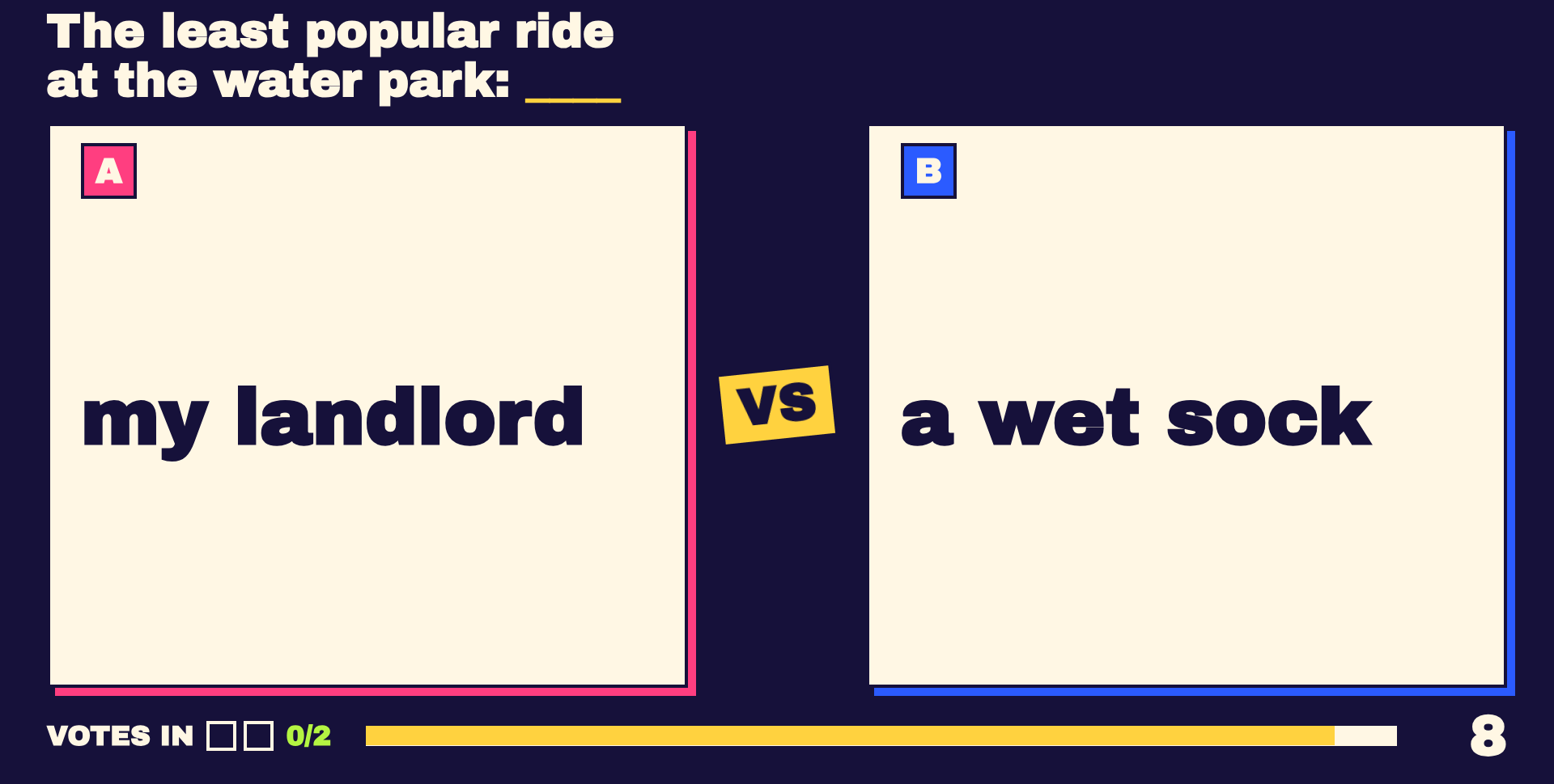 Two answers to the same prompt facing off on the big screen